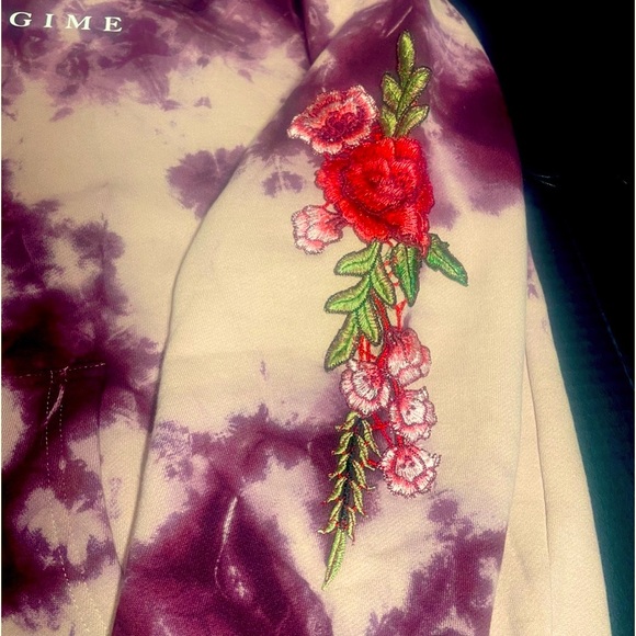 BNWT CIVIL REGIME CRANBERRY MARBLE WASH MEDIUM MENS UNISEX TIE DYE HOODIE - Picture 6 of 16